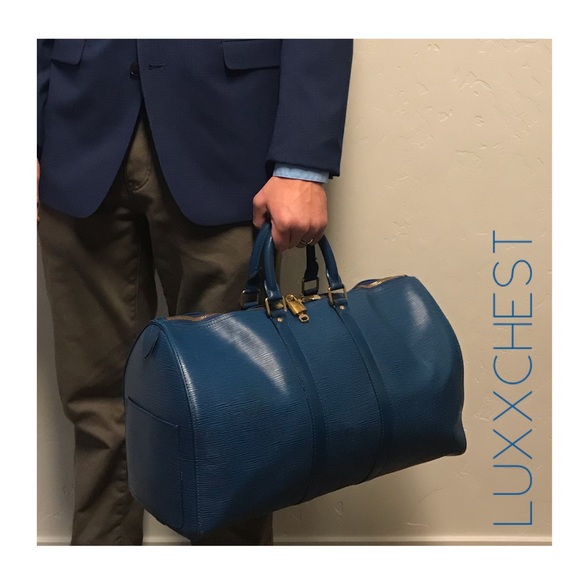 Louis Vuitton Handbags - 1/2 Blue Epi Set 25 Speedy & 45 Keepall and Lock